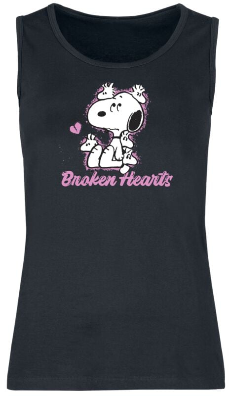 rock revival "Snoopy - Broken Hearts" Tanktop black by Peanuts
