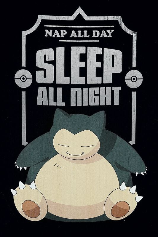 Rock Revival "Snorlax - Sleep All Night" T-Shirt Black By Pokémon