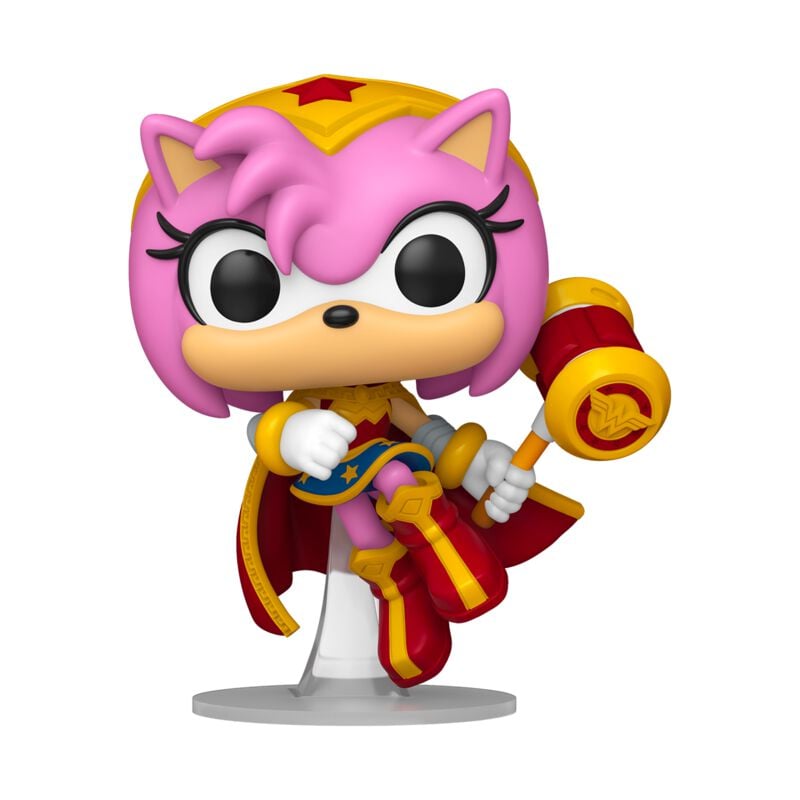 Rock Revival "Sonic X Justice League - Amy As Wonder Woman Vinyl Figurine 595" Funko Pop By Sonic The Hedgehog