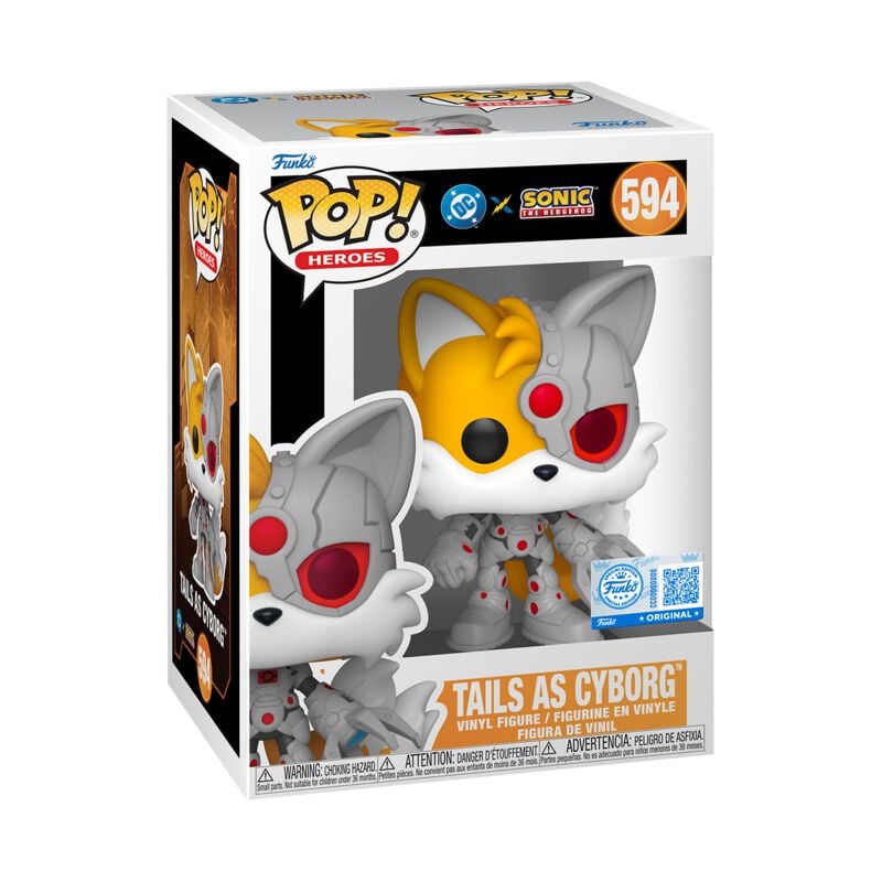 rock revival "Sonic x Justice League - Tails as Cyborg Vinyl Figurine 594" Funko Pop by Sonic The Hedgehog