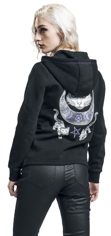 Rock Revival "Sorry I Have Plans With My Cat" Hoodie Jacket Black By Gothicana By EMP
