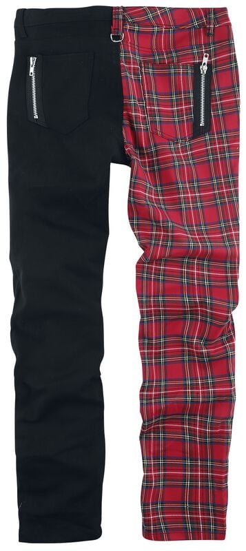 Rock Revival "Split Trousers" Cloth Trousers Red-black By Banned Alternative
