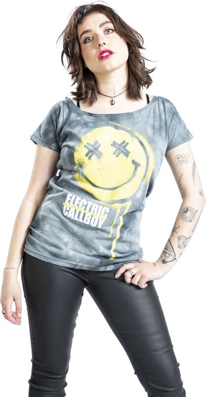 Rock Revival "Spray Smile" T-Shirt Grey By Electric Callboy