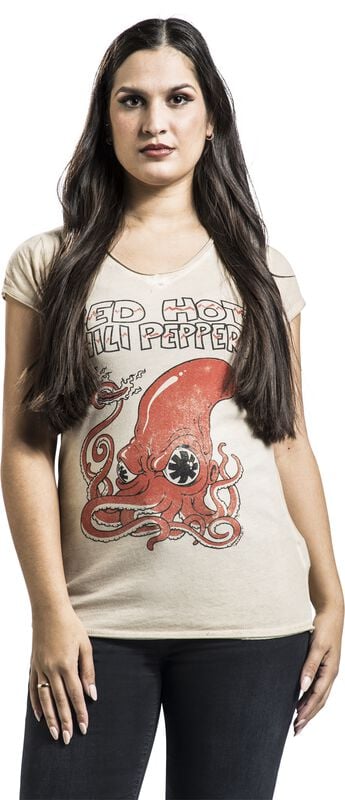 Rock Revival "Squid" T-Shirt Beige By Red Hot Chili Peppers