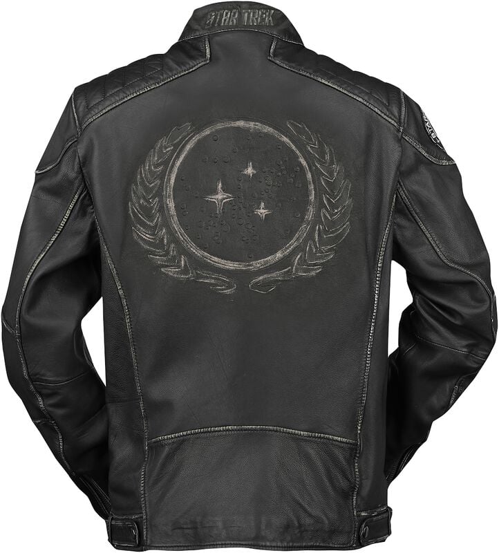 Rock Revival "Starship" Leather Jacket Black By Star Trek