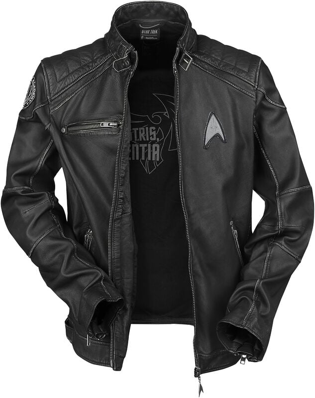 Rock Revival "Starship" Leather Jacket Black By Star Trek