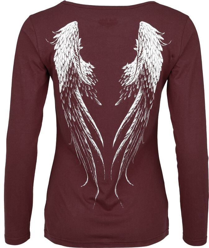 Rock Revival "Stay Awake" Long-sleeve Shirt Dark Red By Rock Rebel By EMP