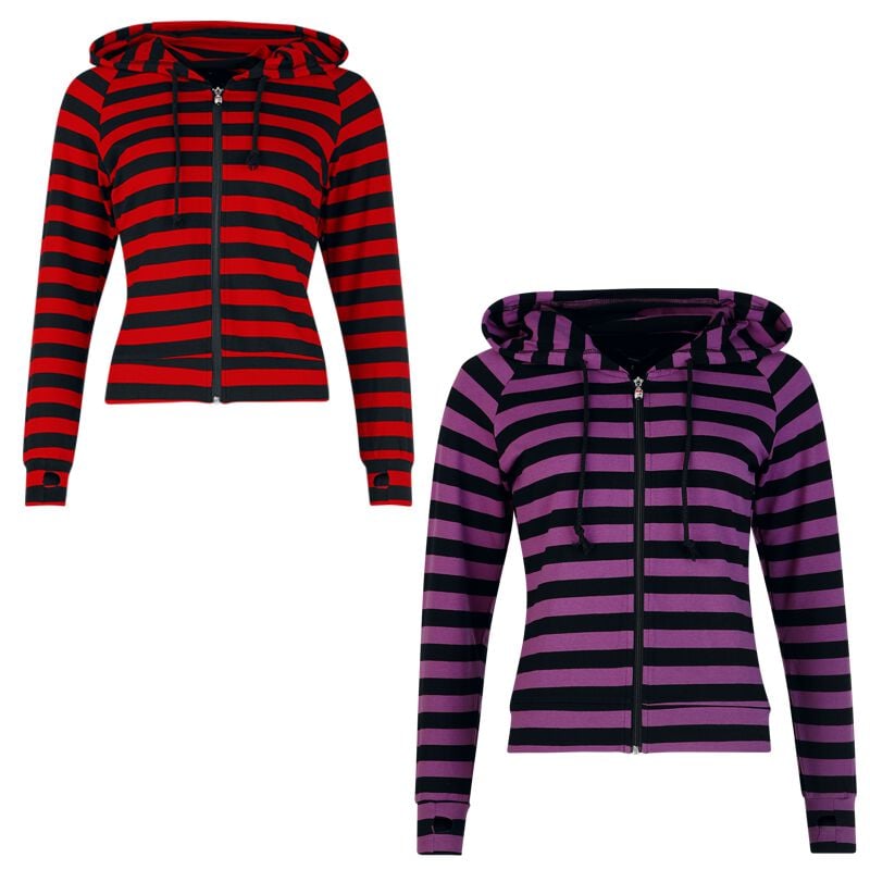rock revival "Striped Hoodie Jacket - Bundle" Hoodie Jacket multicolour by Banned Alternative