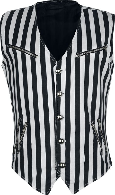 Rock Revival "Strips Vest" Vest Black-white By Altana Industries