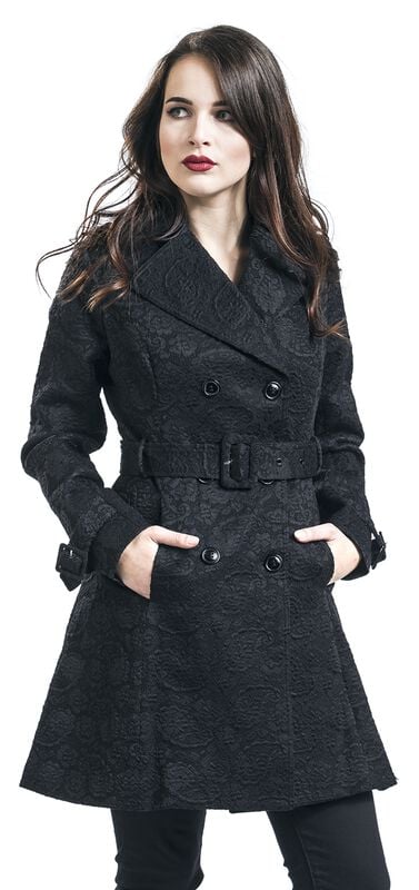 rock revival "Susan Coat" Short Coat black by Voodoo Vixen