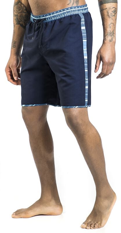 rock revival "Swim Shorts With Graphic Design" Swim Shorts dark blue by RED by EMP