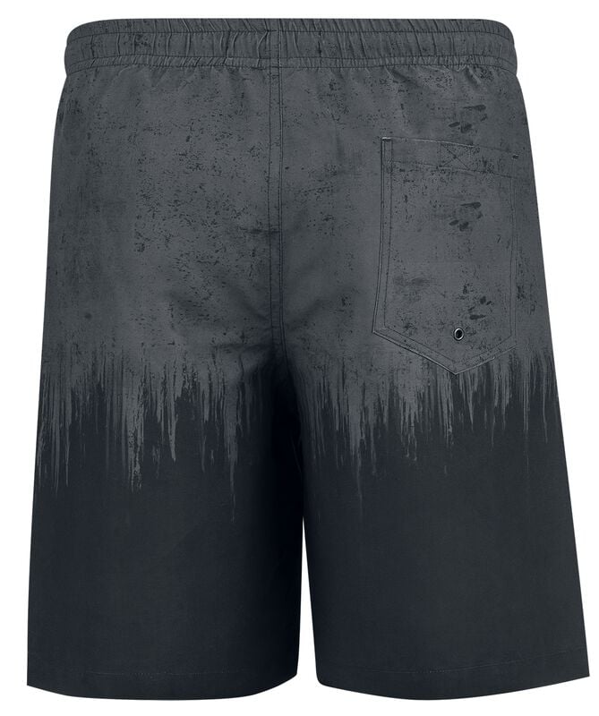 Rock Revival "Swim Shorts With Skull Print" Swim Shorts Grey-black By Black Premium By EMP