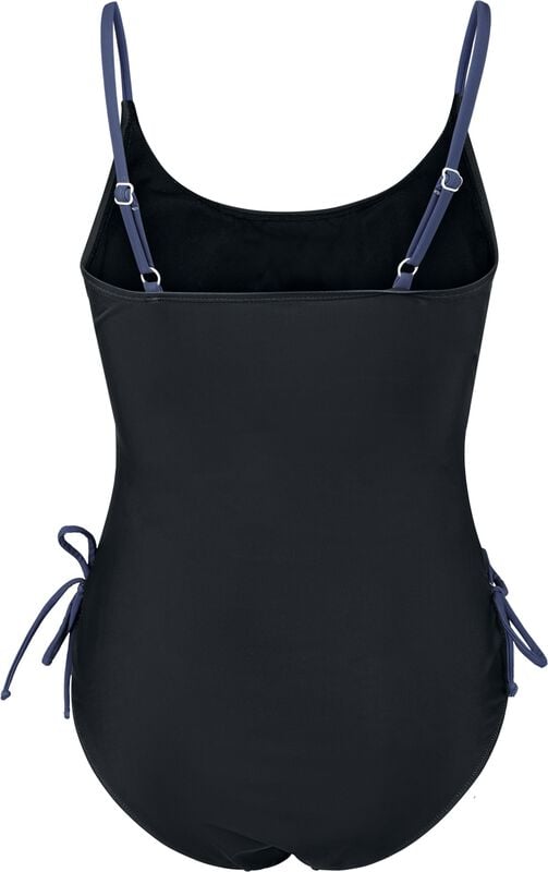 Rock Revival "Swimsuit With Moon And Raven" Swimsuit Black By Black Premium By EMP