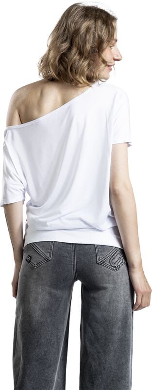 Rock Revival "T-shirt With Feathers Front Print" T-Shirt White By Full Volume By EMP