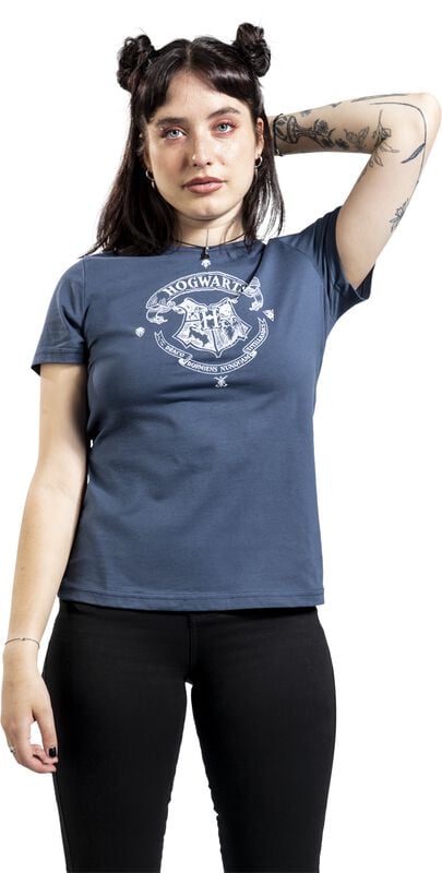 Rock Revival "T-shirt With Hogwarts Crest" T-Shirt Blue By Harry Potter