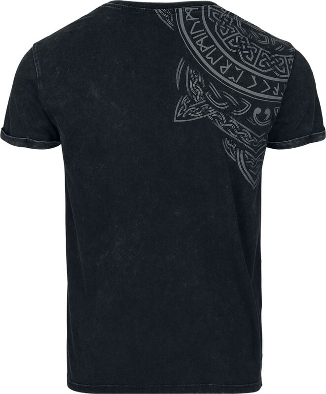Rock Revival "T-Shirt With Nordic Runes" T-Shirt Black By Black Premium By EMP
