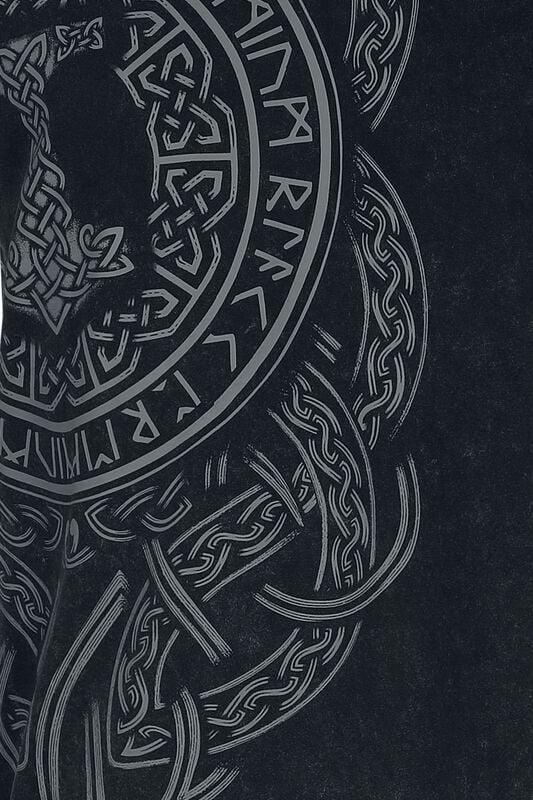 Rock Revival "T-Shirt With Nordic Runes" T-Shirt Black By Black Premium By EMP