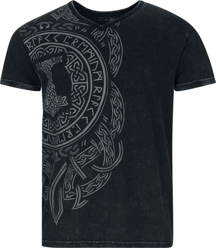 rock revival "T-Shirt with Nordic Runes" T-Shirt black by Black Premium by EMP