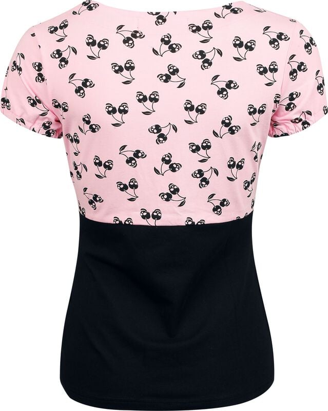 Rock Revival "T-Shirt With Skull Print" T-Shirt Black-pink By Rock Rebel By EMP