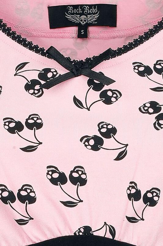 Rock Revival "T-Shirt With Skull Print" T-Shirt Black-pink By Rock Rebel By EMP