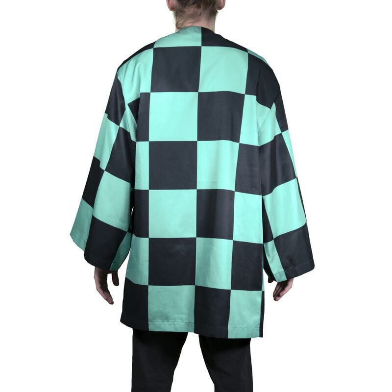 Rock Revival "Tanjiro's Haori" Dressing Gown Black-turquoise By Demon Slayer