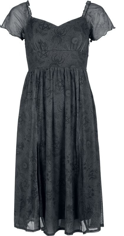 Rock Revival "Tarot Deck Midi Dress" Midi Dress Grey-black By Jawbreaker