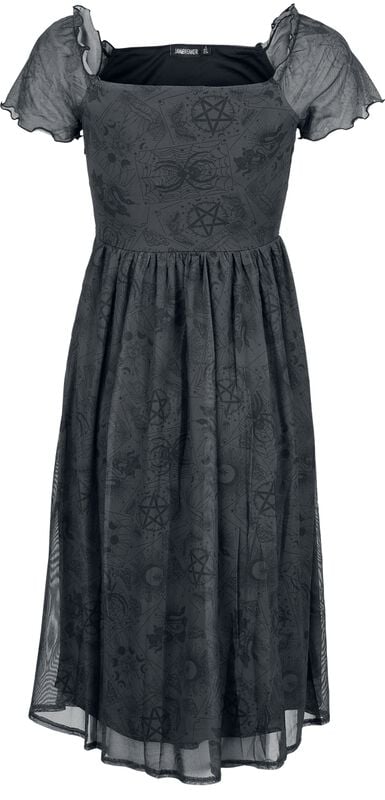 Rock Revival "Tarot Deck Midi Dress" Midi Dress Grey-black By Jawbreaker