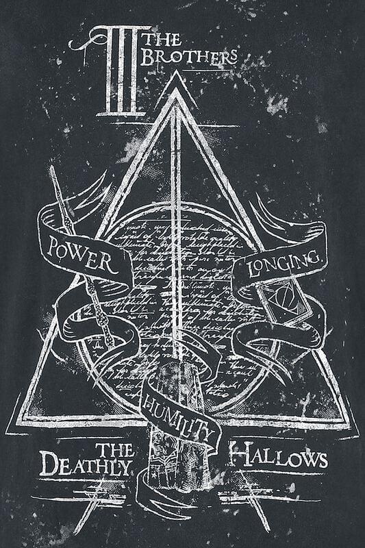 Rock Revival "The Deathly Hallows" T-Shirt Black By Harry Potter