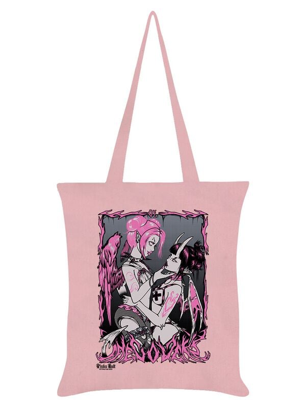 rock revival "The Lovers" Fabric bag light pink by Pinku Kult