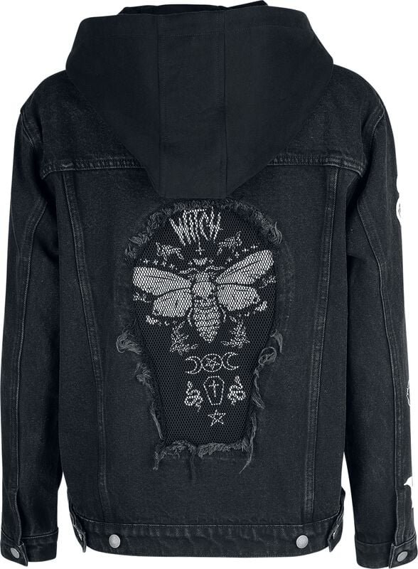 Rock Revival "The Witching Hour" Jeans Jacket Black By Gothicana By EMP