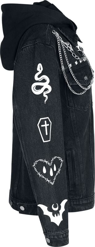 Rock Revival "The Witching Hour" Jeans Jacket Black By Gothicana By EMP
