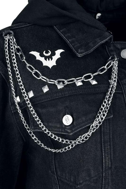 Rock Revival "The Witching Hour" Jeans Jacket Black By Gothicana By EMP