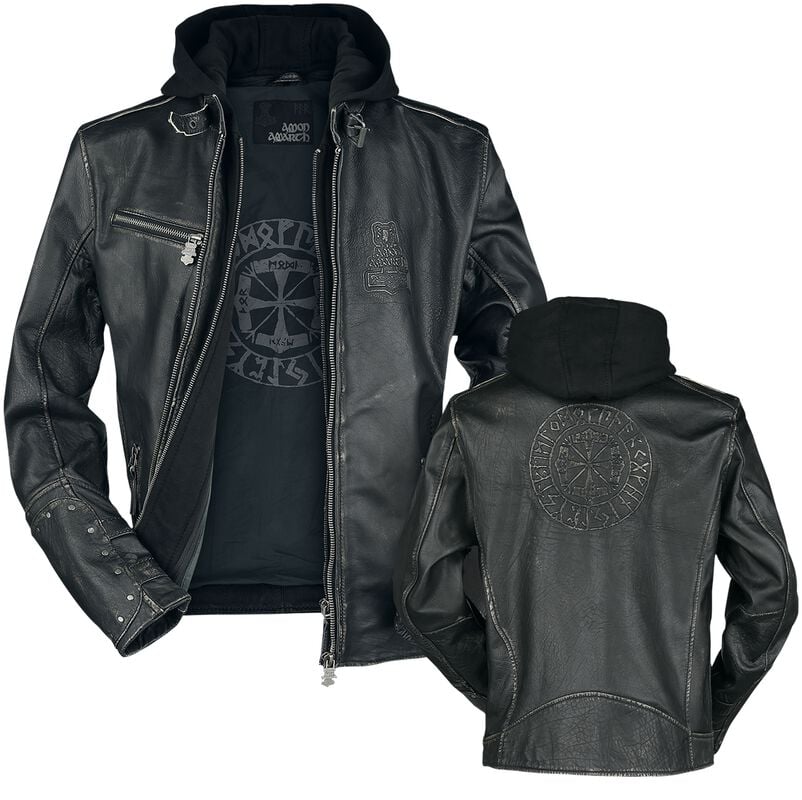 rock revival "Thorhammer" Leather Jacket black by Amon Amarth