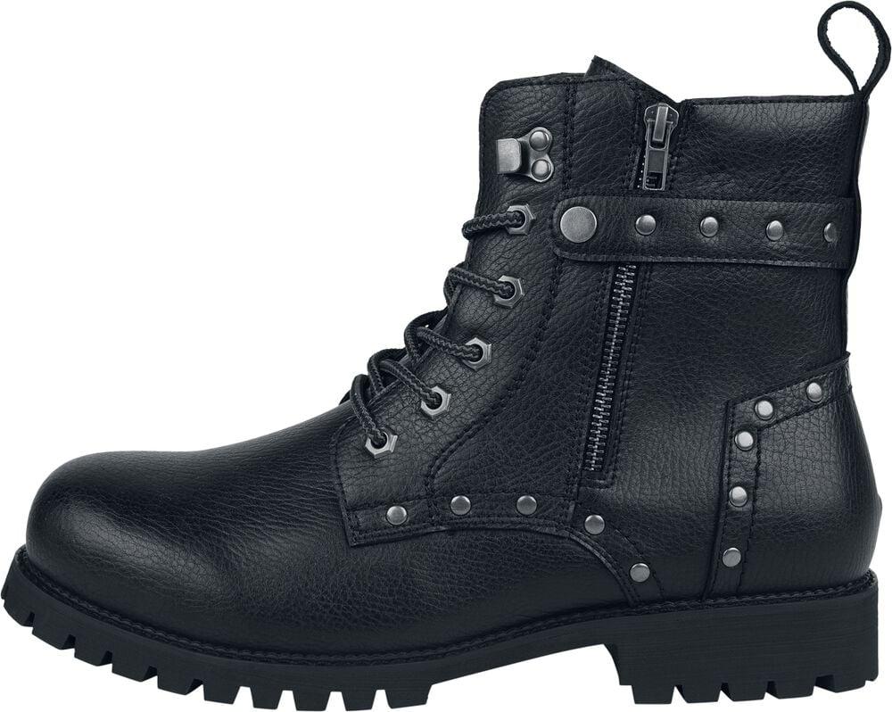 Rock Revival "Thunder Road" Biker Boot Black By Rock Rebel By EMP