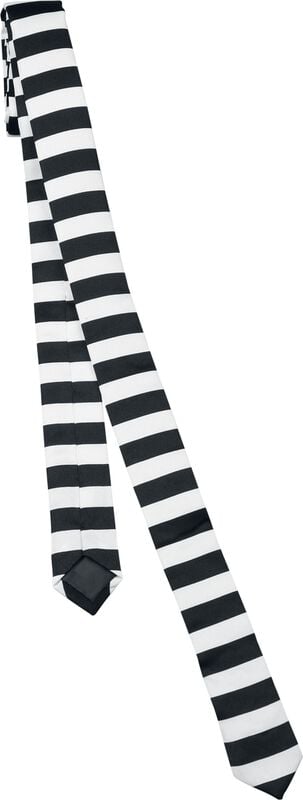 rock revival "Tie - Striped" Tie black-white by Rock Daddy