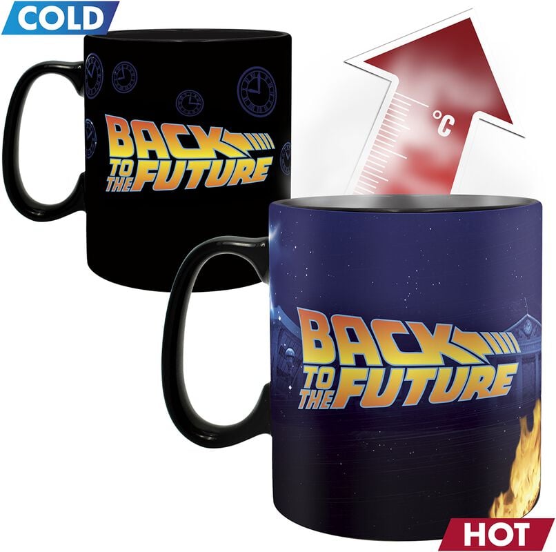 Rock Revival "Time Machine - Heat-Change Mug" Cup Multicolour By Back To The Future