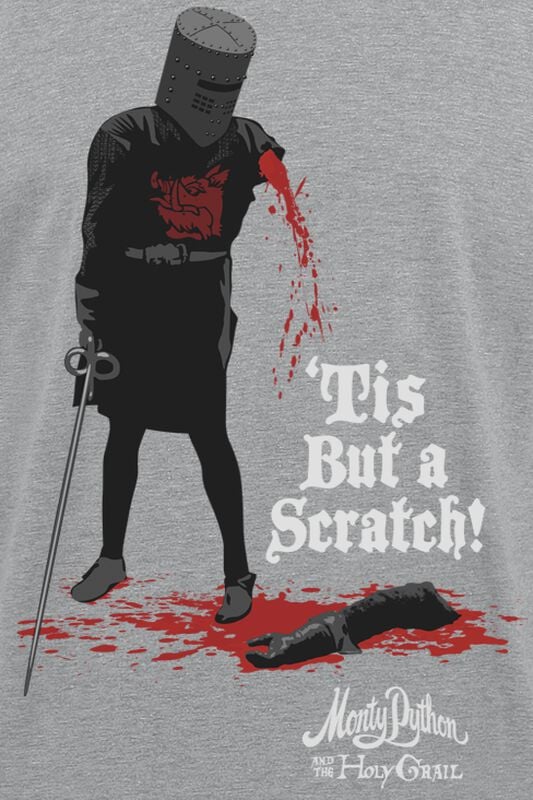 Rock Revival "Tis But A Scratch" T-Shirt Grey By Monty Python
