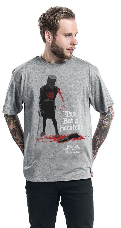 Rock Revival "Tis But A Scratch" T-Shirt Grey By Monty Python