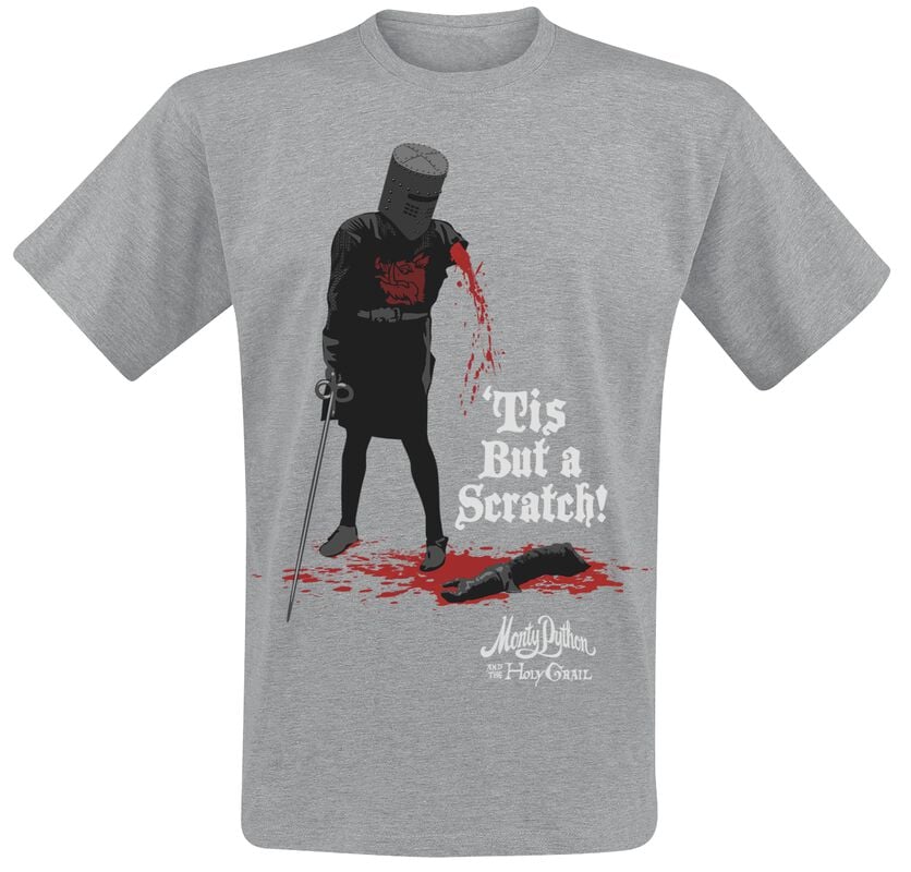 rock revival "Tis But A Scratch" T-Shirt grey by Monty Python