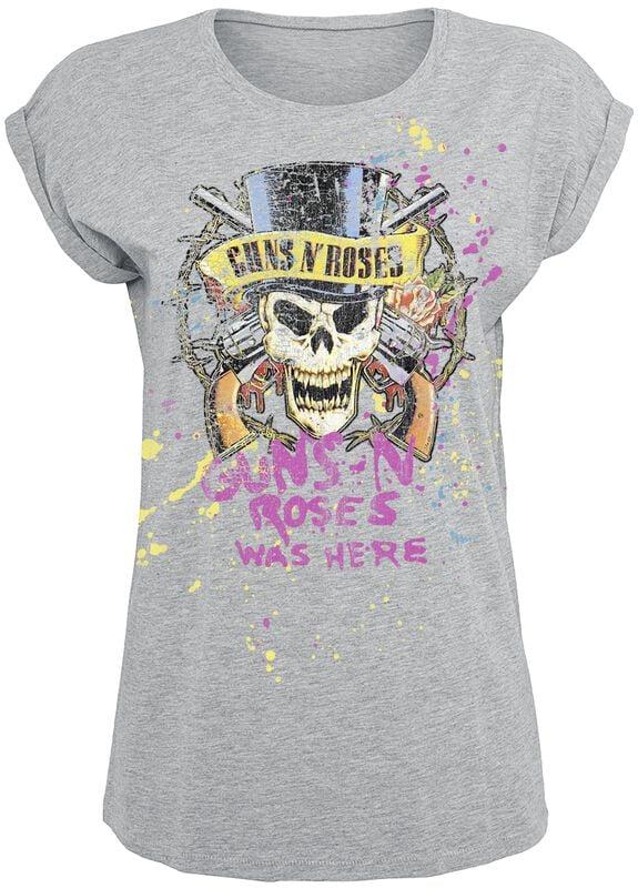 rock revival "Top Hat Splatter" T-Shirt mottled grey by Guns N' Roses