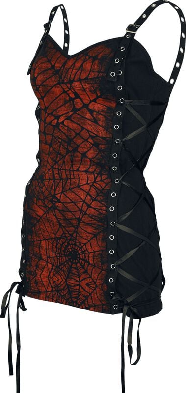 Rock Revival "Top With Spider Web Print" Top Black By Gothicana By EMP