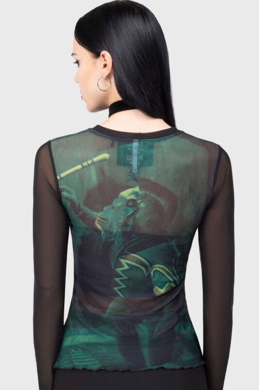 Rock Revival "Truly Wicked - Mesh Top" Long-sleeve Shirt Green By The Wizard Of Oz By Killstar