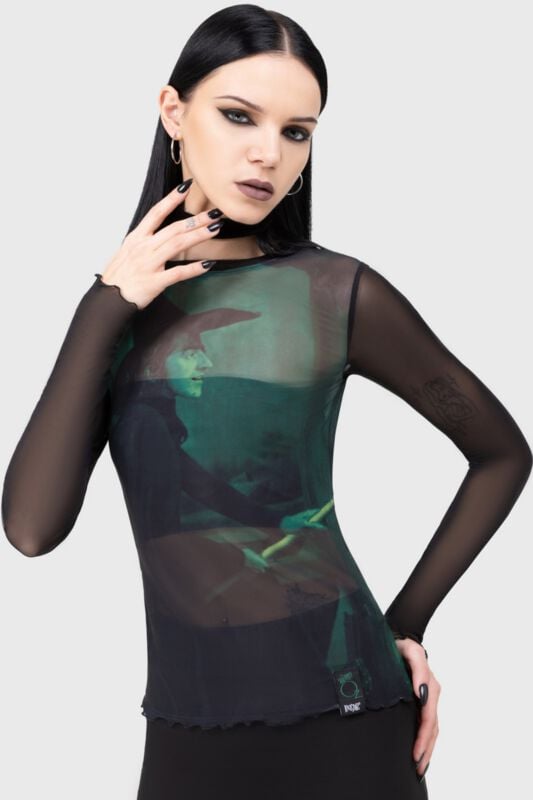Rock Revival "Truly Wicked - Mesh Top" Long-sleeve Shirt Green By The Wizard Of Oz By Killstar