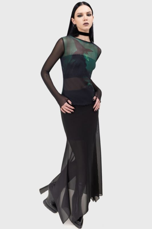 rock revival "Truly Wicked - Mesh Top" Long-sleeve Shirt green by The Wizard Of Oz by Killstar