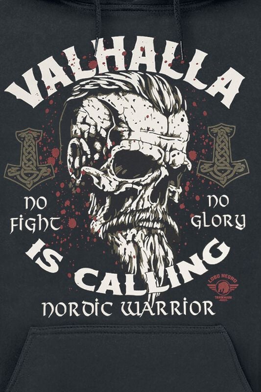 Rock Revival "Valhalla Is Calling" Hoodie Black By Lobo Negro