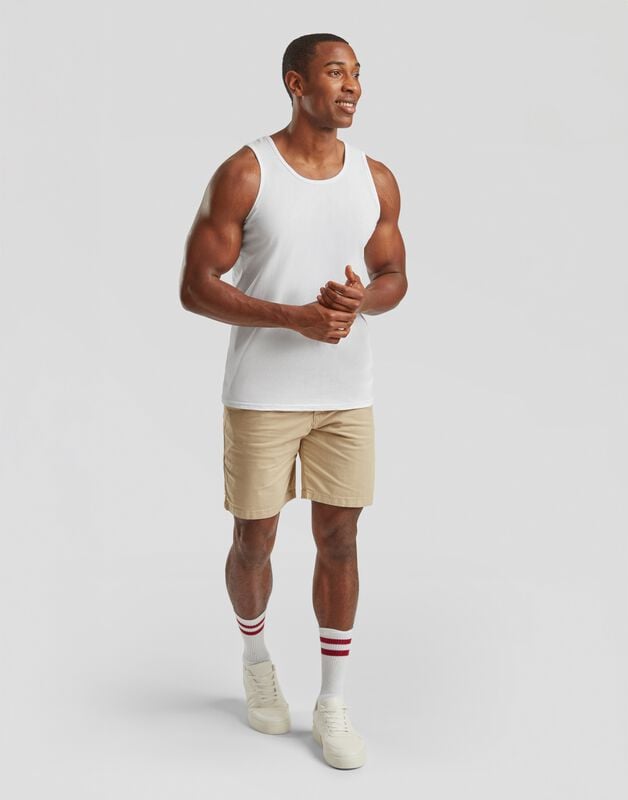 Rock Revival "VALUEWEIGHT ATHLETIC VEST" Tanktop White By Fruit Of The Loom