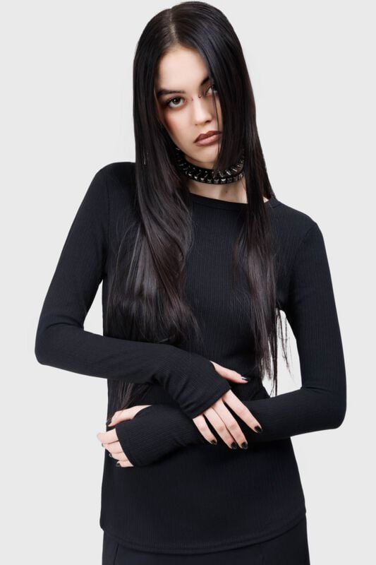 Rock Revival "Veilsin Top" Long-sleeve Shirt Black By KIHILIST By KILLSTAR