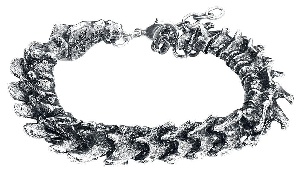 rock revival "Vertebrae" Bracelet silver-coloured by Alchemy Gothic