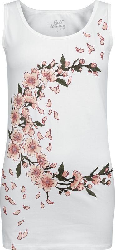 rock revival "Vest with Flowers" Top white by Full Volume by EMP