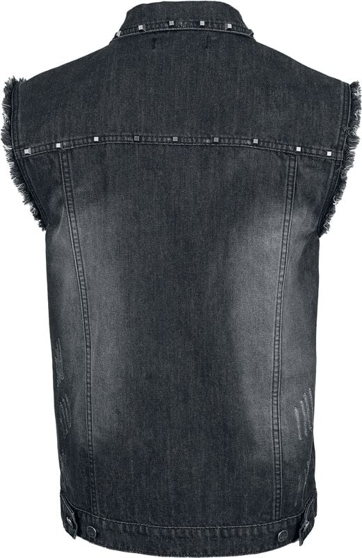 Rock Revival "Vest With Pyramid Studs" Vest Black By Black Premium By EMP